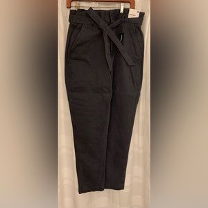 Express paper bag waist pants in navy size 10 tall